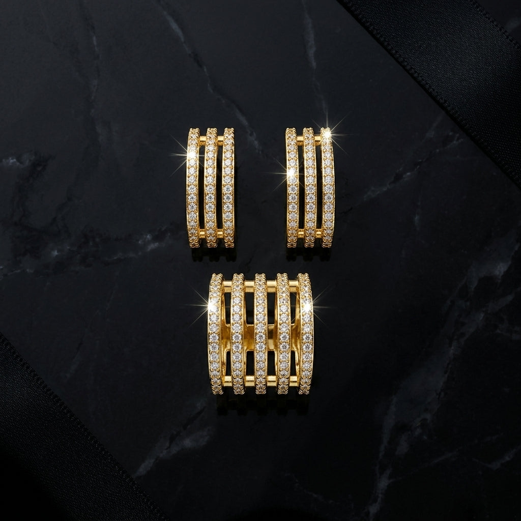 Imperial Cage Earring & Ear Cuff Set