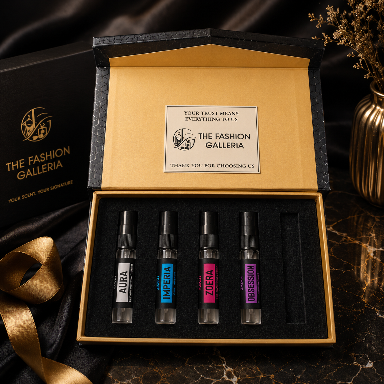 ZAYAN Luxury Fragrance Discovery Set (Women) – 4-Piece Premium