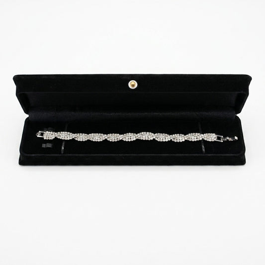 Eternal Sparkle Woven Bracelet Silver