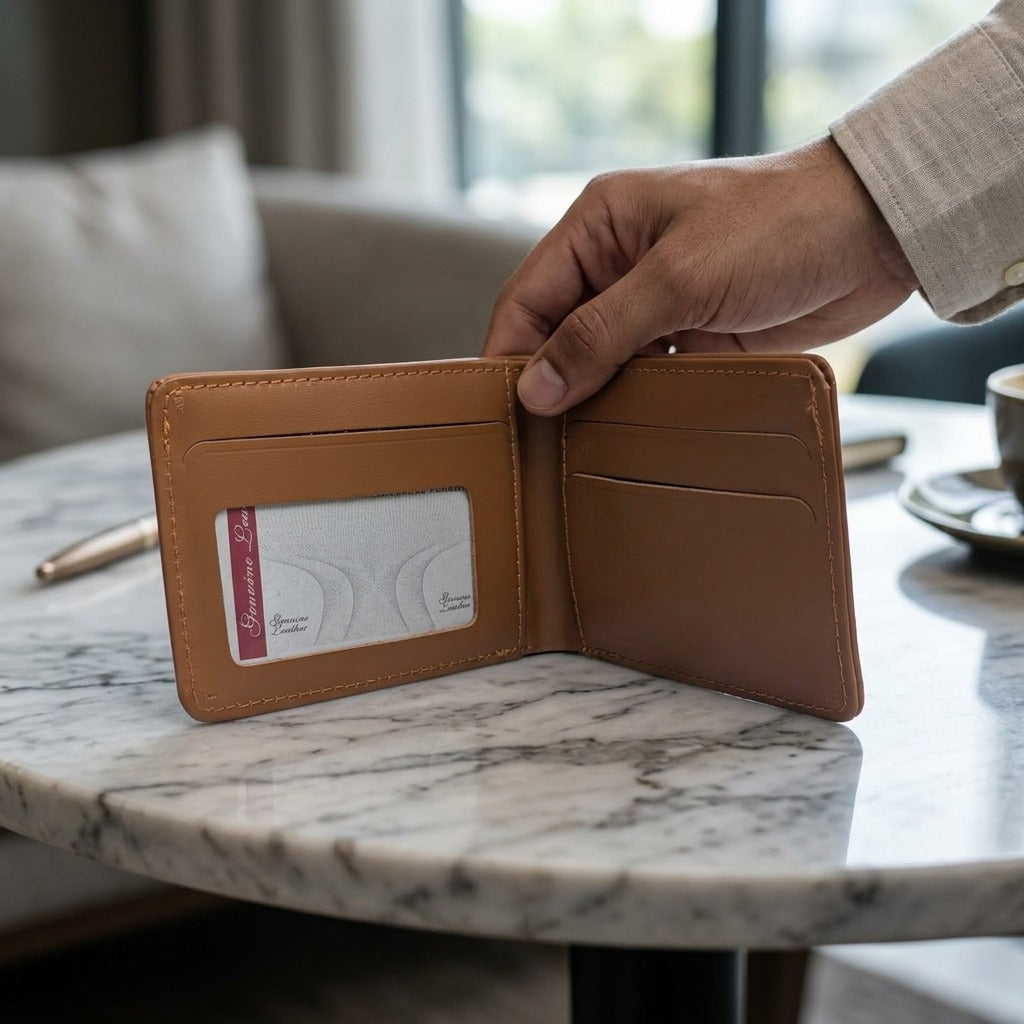 THE TFG Classic Tan Smooth Leather Bifold