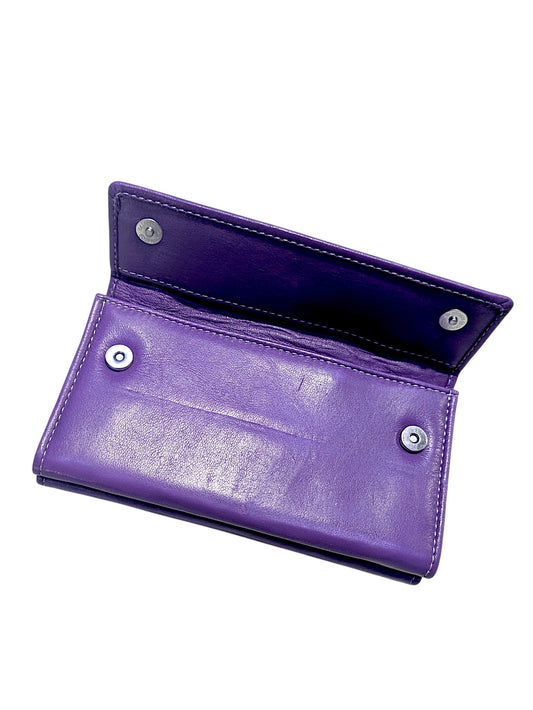 Leather Wristlet Wallet – Vibrant Amethyst For Her