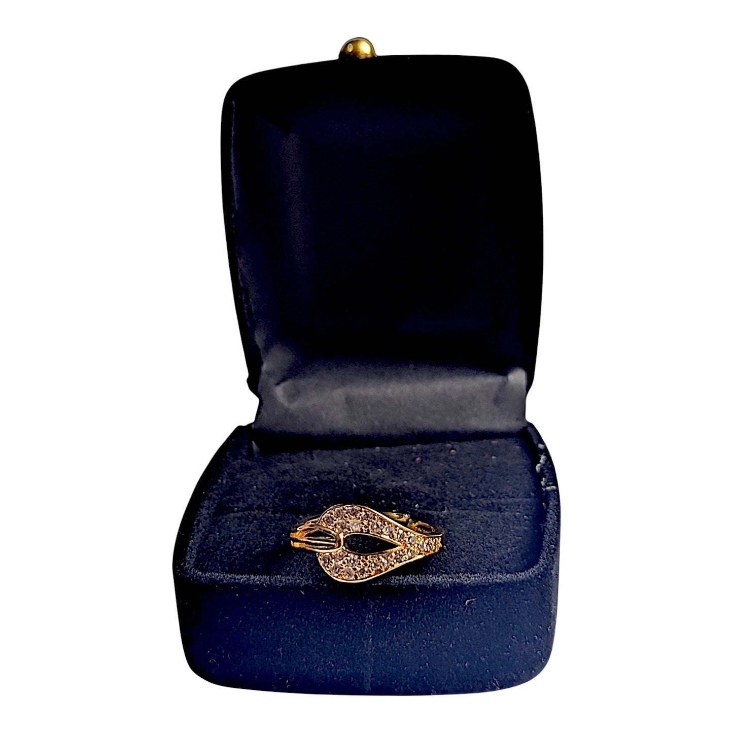 The Majestic Teardrop Crystal Ring