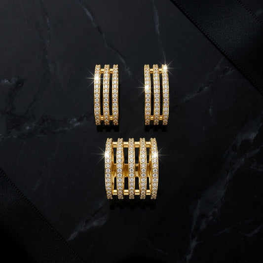Imperial Cage Earring & Ear Cuff Set