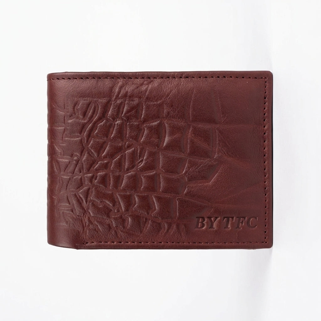 THE TFG Heritage Croc-Embossed Leather Wallet