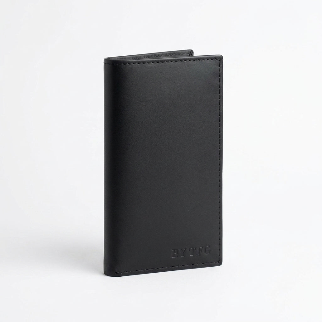 THE TFG Noir Executive Black Leather Long Wallet