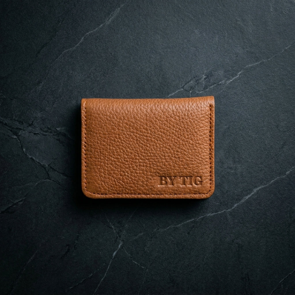 THE TFG Signature Pebble-Grain Leather Card Holder