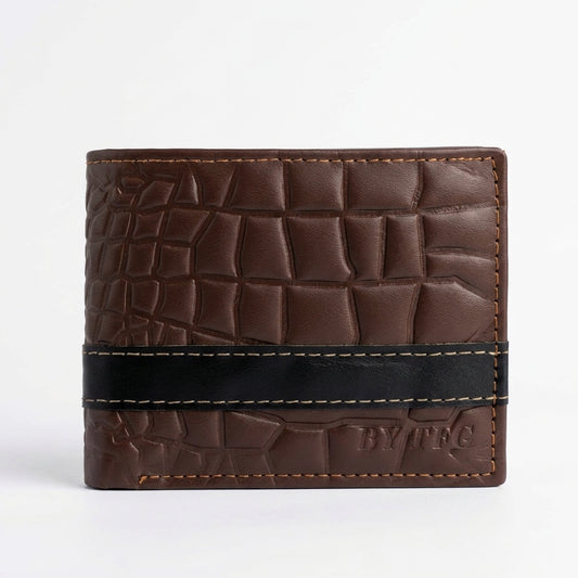 The TFG Croc-Embossed Brown Bifold | The Prestige Series
