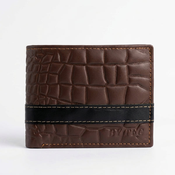 The TFG Croc-Embossed Brown Bifold | The Prestige Series