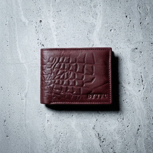 THE TFG Heritage Croc-Embossed Leather Wallet