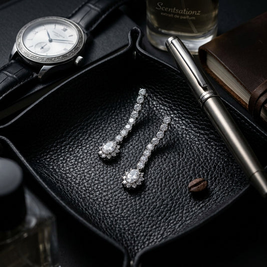 Silver stunning drop earrings
