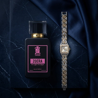 The Fashion Galleria – Women's Premium Perfume & Watch Gift Set (ZOERA + WATCH)