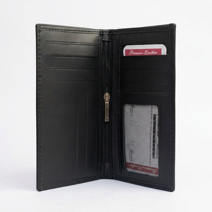 THE TFG Noir Executive Black Leather Long Wallet