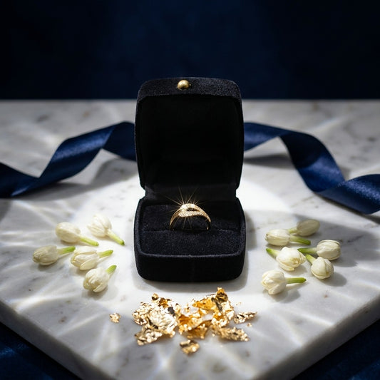 The Majestic Teardrop Crystal Ring