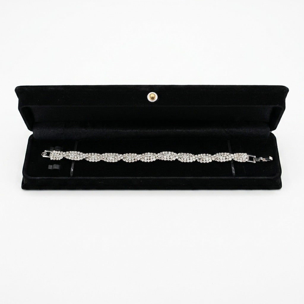 Eternal Sparkle Woven Bracelet Silver