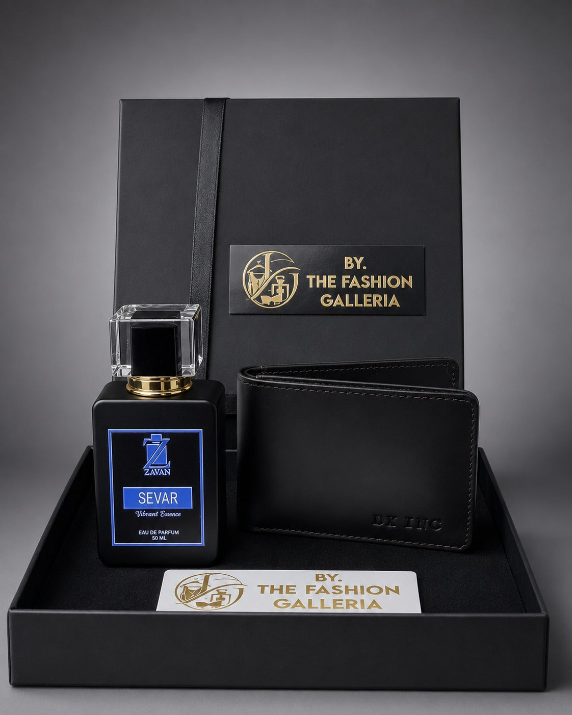 The Fashion Galleria – Ultimate Men’s Luxury Gift Set (ZAYAN SEVAR + BLACK SMART & SLIM WALLET)