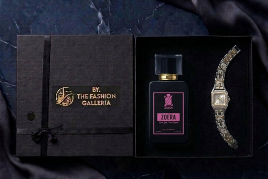 The Fashion Galleria – Women's Premium Perfume & Watch Gift Set (ZOERA + WATCH)