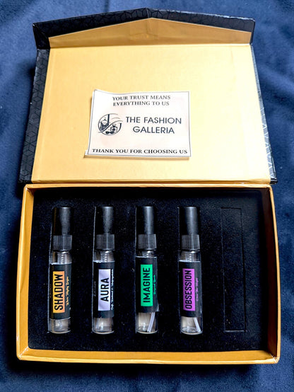 ZAYAN Luxury Fragrance Discovery Set (Unisex) – 4-Piece Premium Perfume Collection