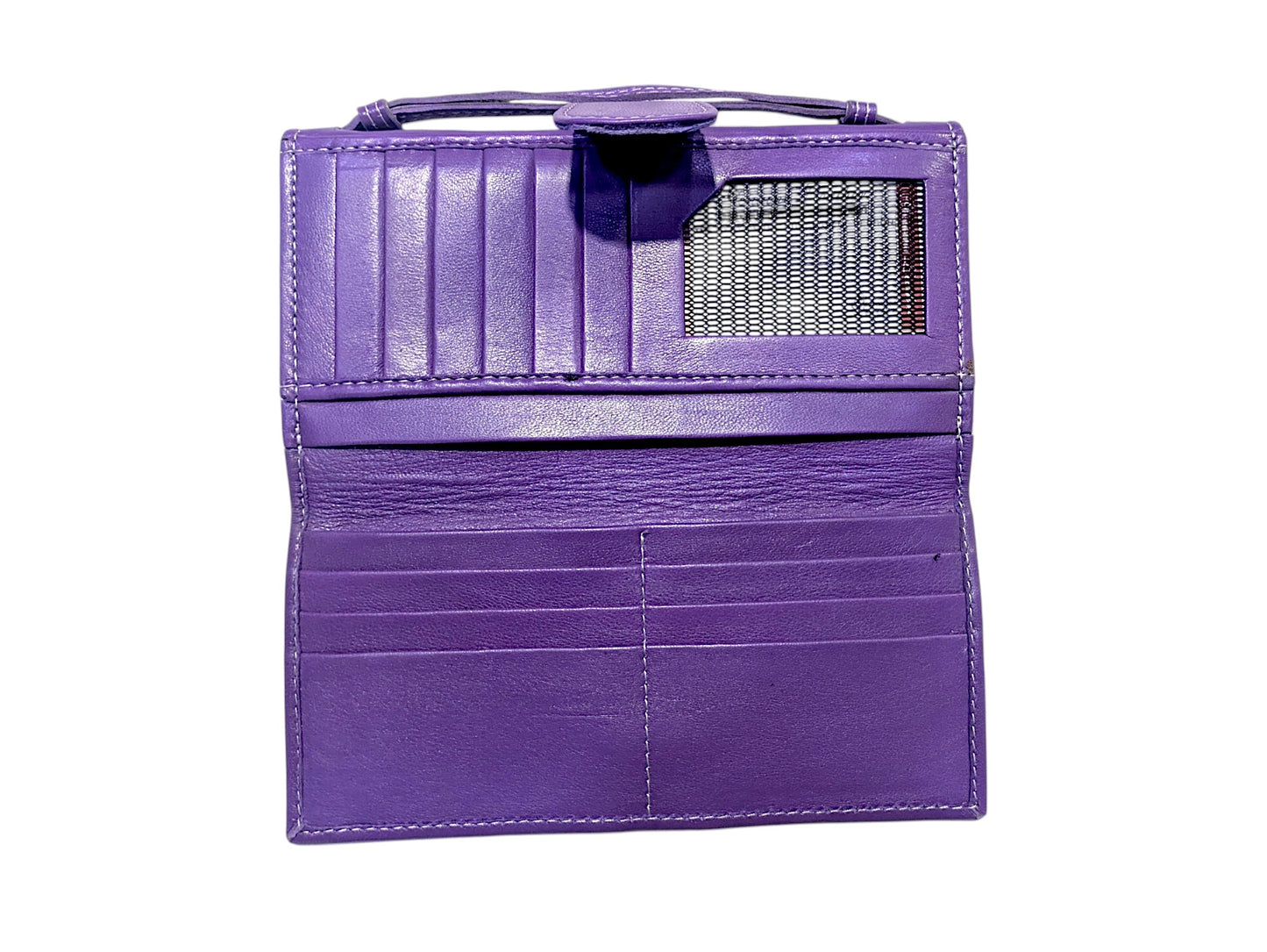 Leather Wristlet Wallet – Vibrant Amethyst For Her
