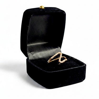 Adjustable elegant statement ring golden