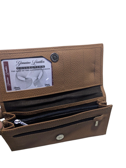 Verona Genuine Leather Slim Continental Wallet – Earthy Tan For Her