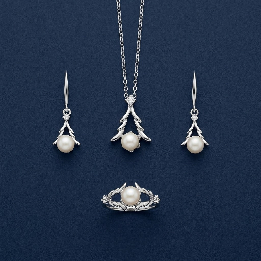 Aura Luxury Fragrance, Pearl & Silver-Tone Jewelry Gift Set