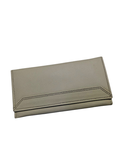 Verona Genuine Leather Slim Continental Wallet – Alabaster Beige For Her