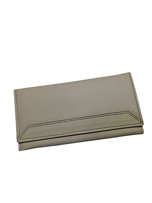 Verona Genuine Leather Slim Continental Wallet – Alabaster Beige For Her