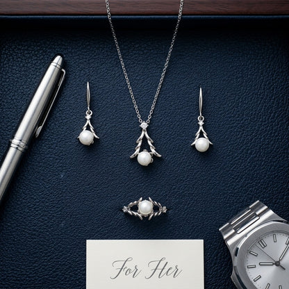 Aura Luxury Fragrance, Pearl & Silver-Tone Jewelry Gift Set