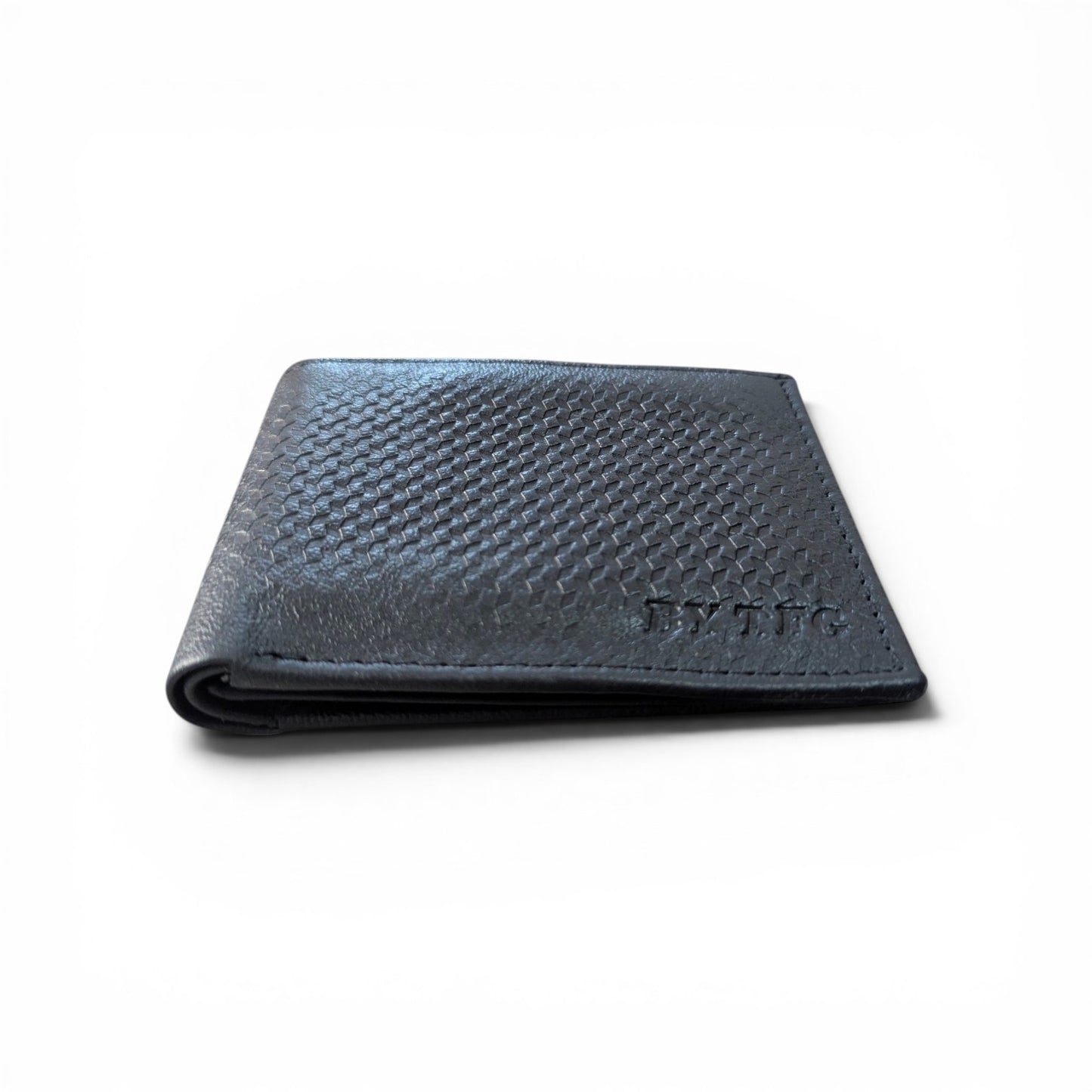 Premium Textured Genuine Leather Wallet – Black