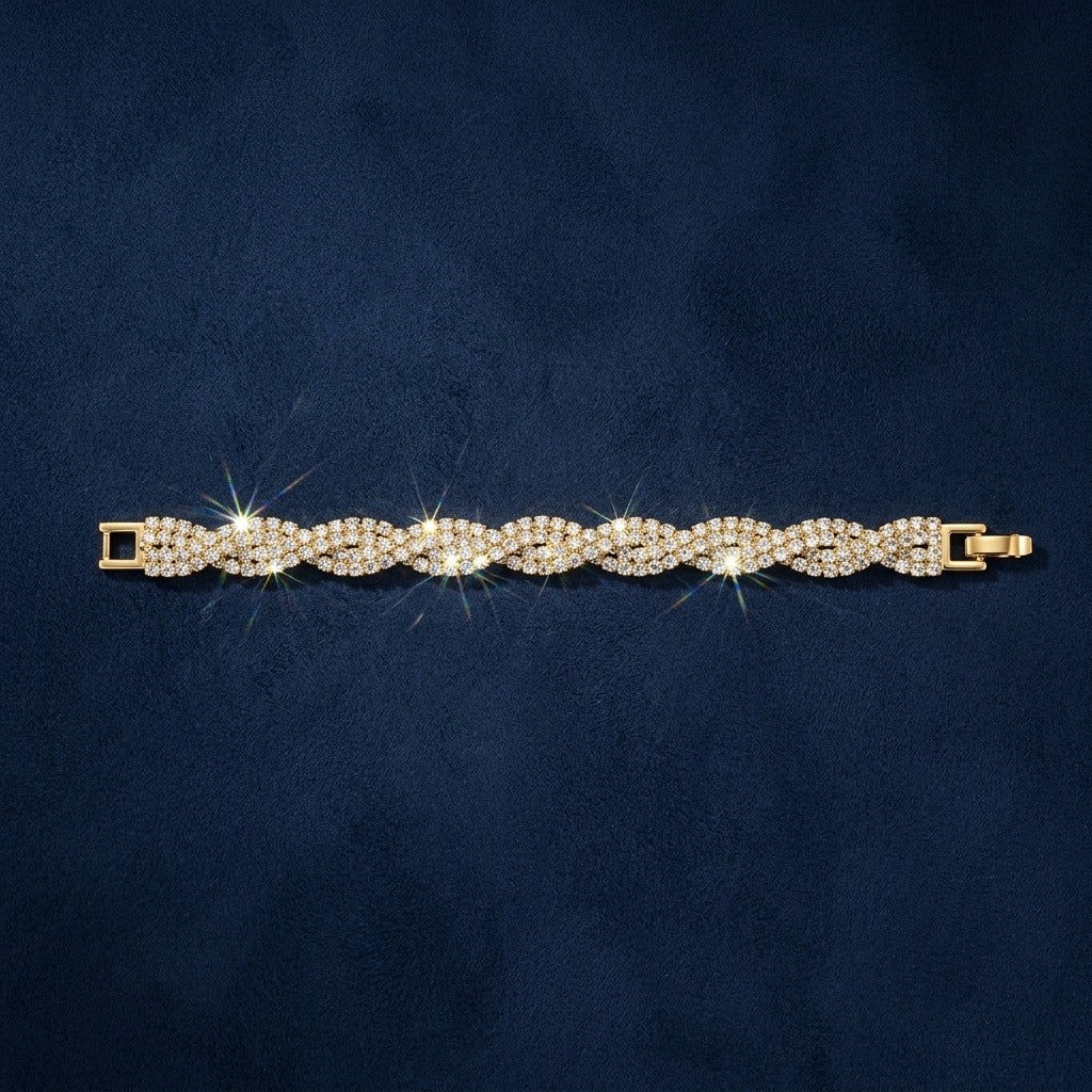 Eternal Sparkle Woven Bracelet golden