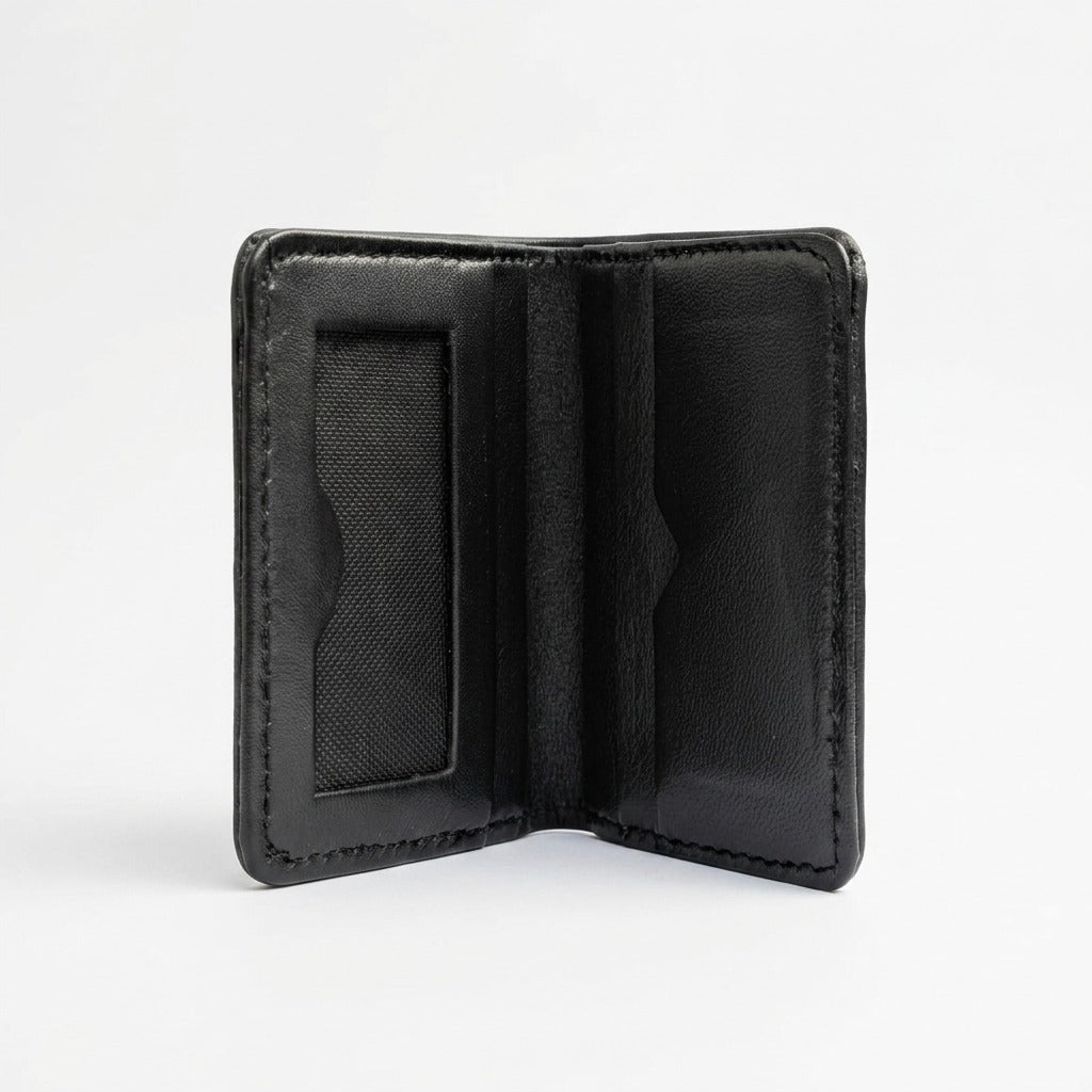 The TFG Black Pure Leather Card Holder | The Peak of Minimalism