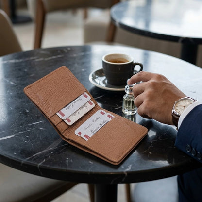 THE TFG Signature Pebble-Grain Leather Card Holder