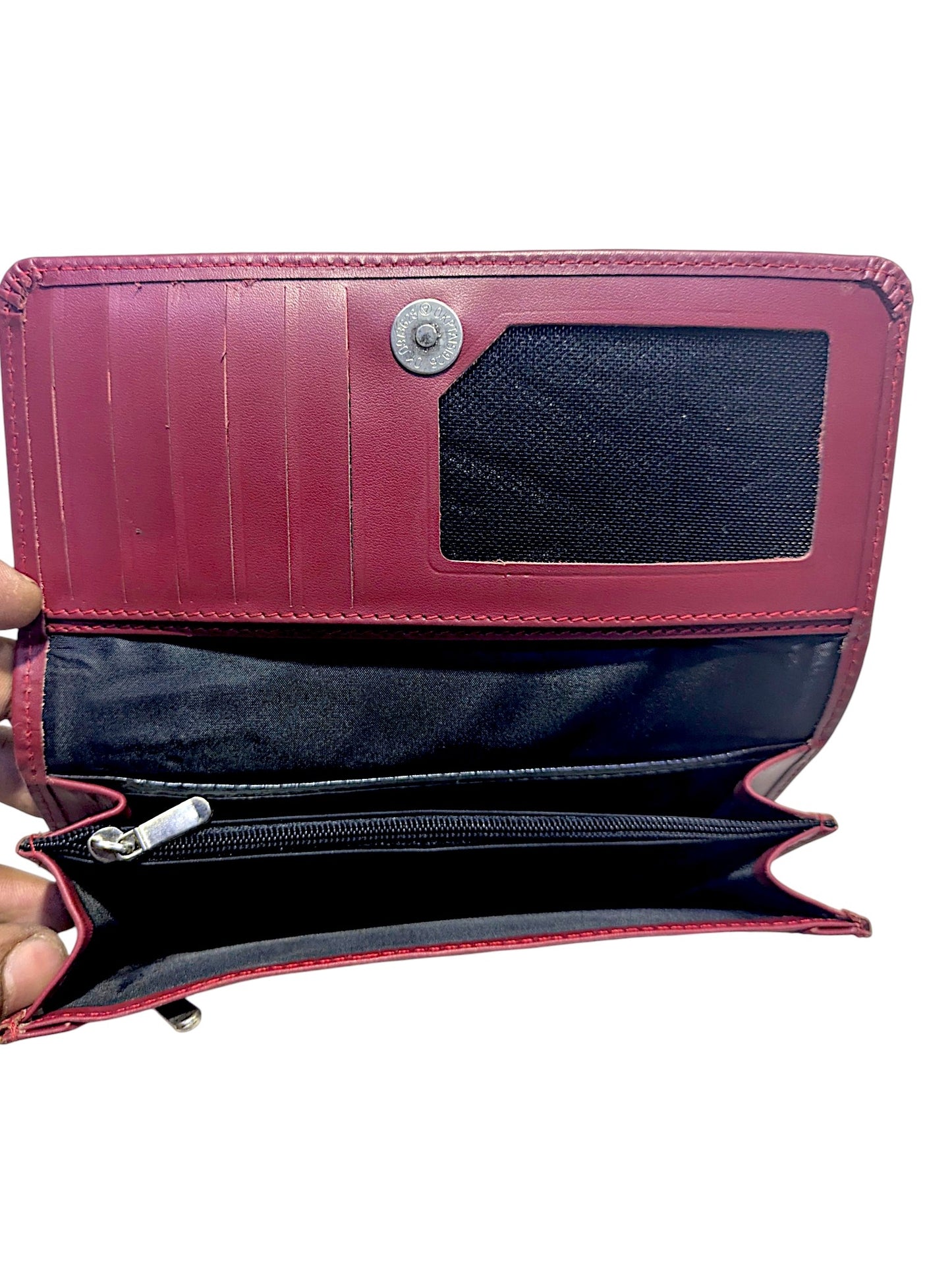Classic Continental Leather Wallet – Burgundy Wine For Her