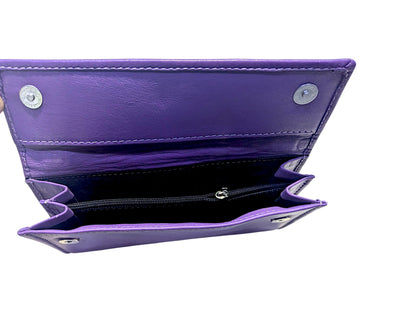 Leather Wristlet Wallet – Vibrant Amethyst For Her