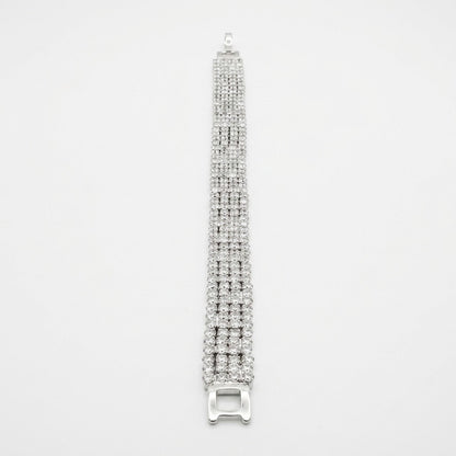 Luxury Crystal Wave Bracelet Silver