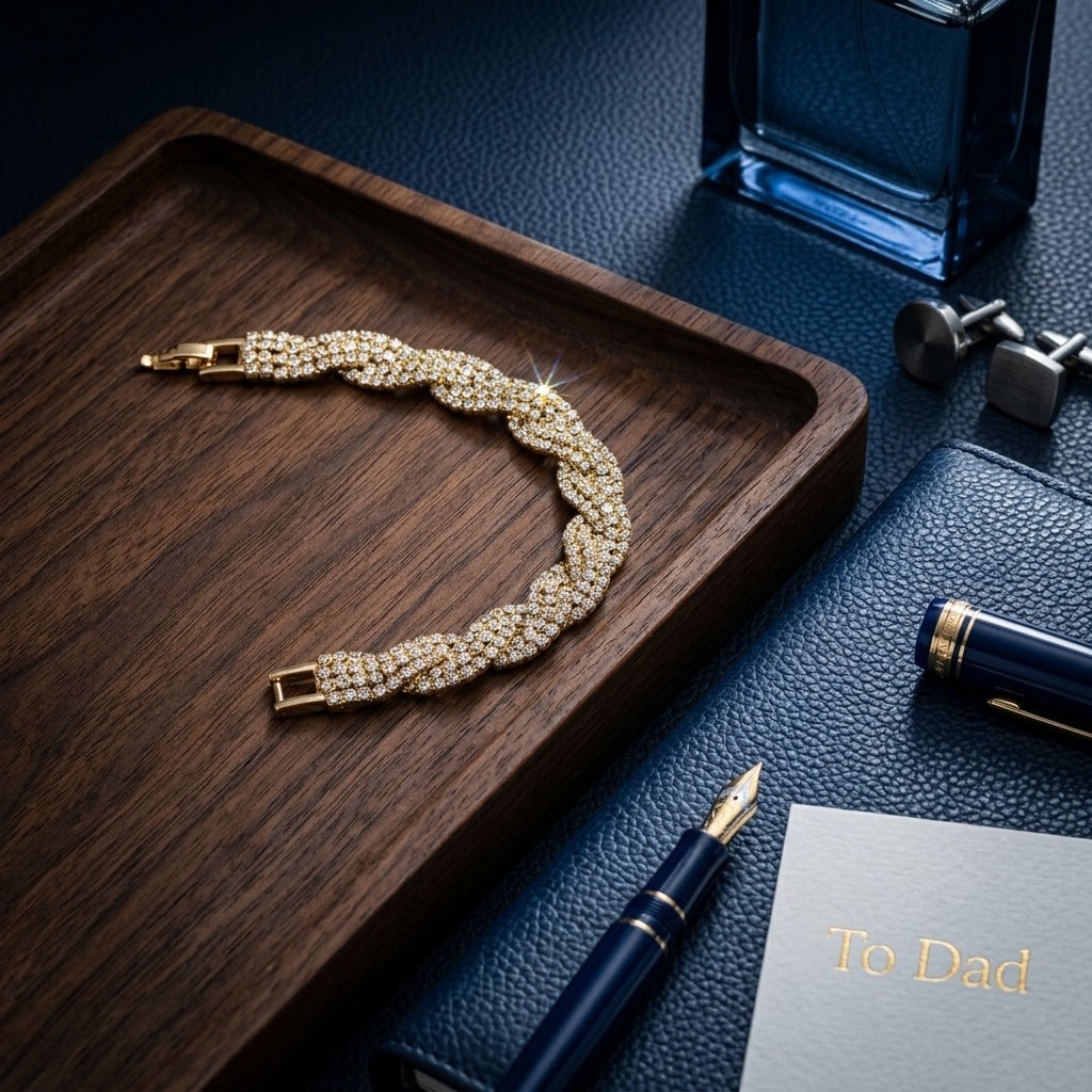 Eternal Sparkle Woven Bracelet golden