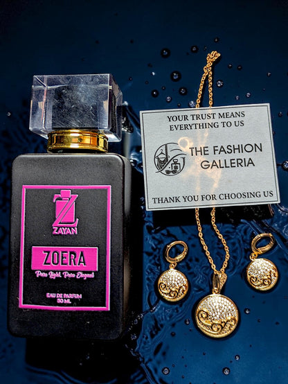 Zoera Luxury Fragrance & Gold-Tone Jewelry Gift Set