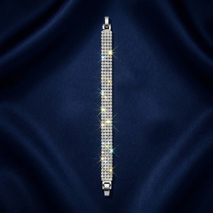 Luxury Crystal Wave Bracelet Silver