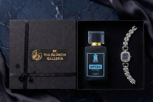 The Fashion Galleria – Women's Premium Perfume & Watch Gift Set ( IMPERIA + WATCH )