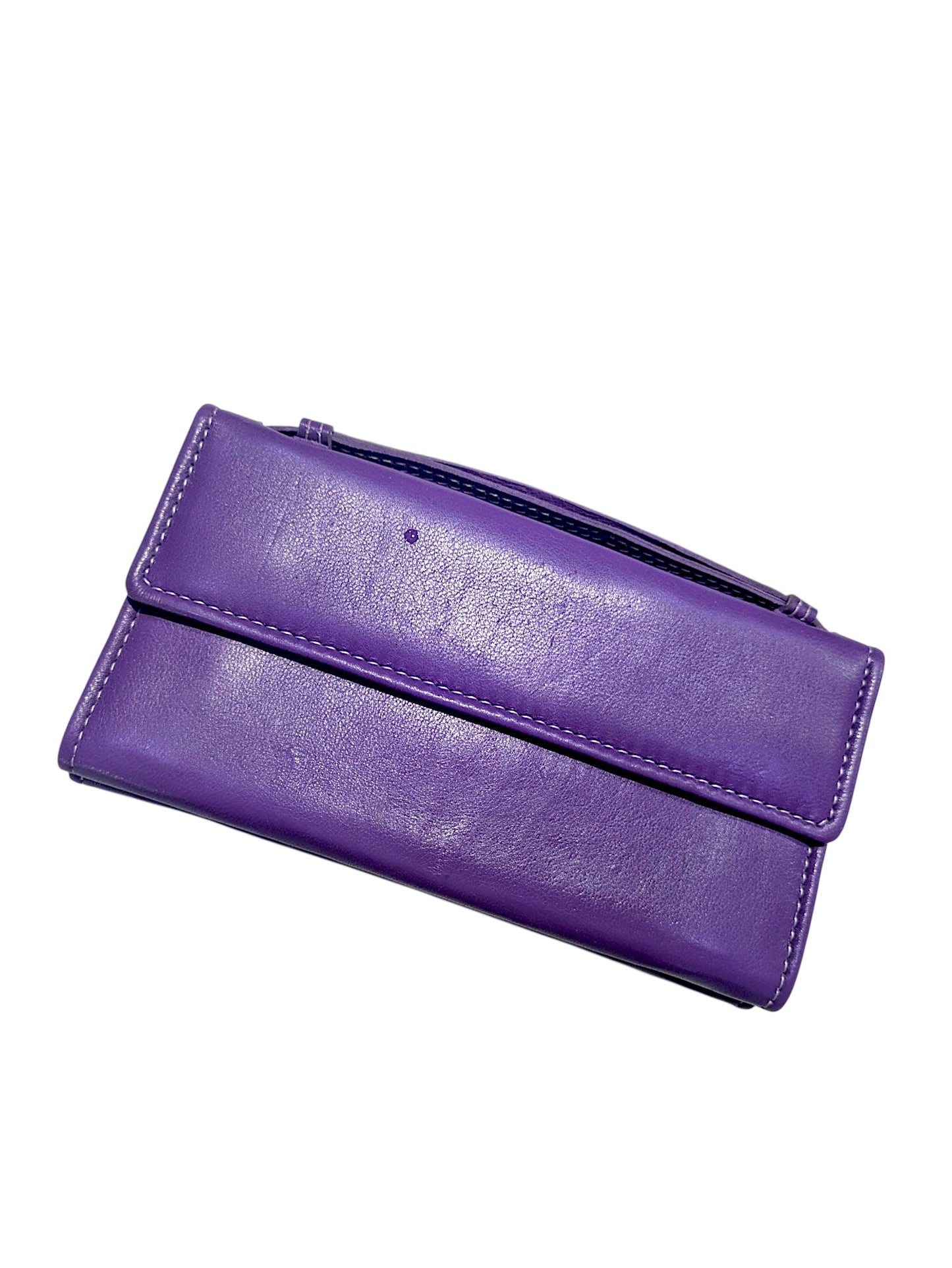Leather Wristlet Wallet – Vibrant Amethyst For Her
