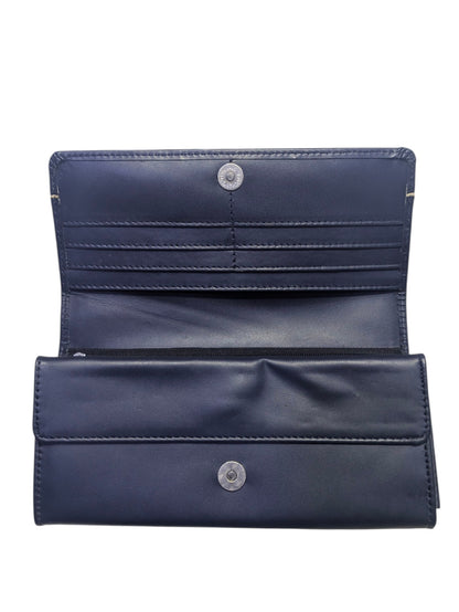 Aria Midnight Blue  Leather Continental Wallet For Her